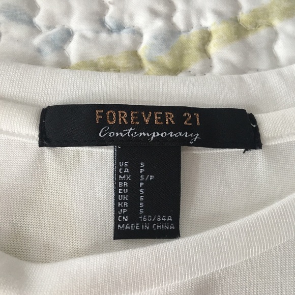 White T-Shirt with Ruffle Detailing - Picture 3 of 3